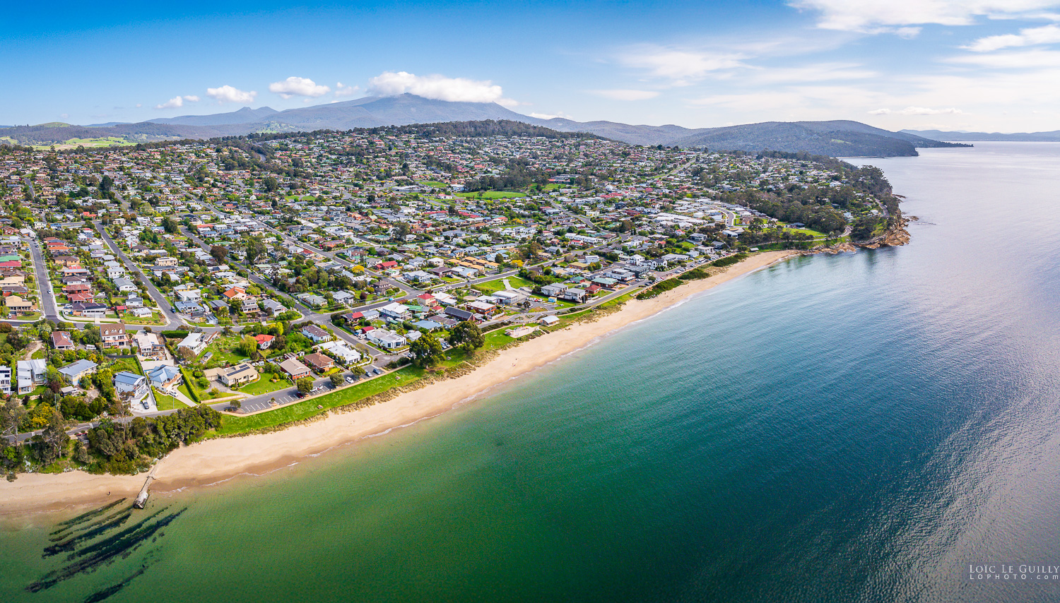 photograph of Blackmans Bay from the air